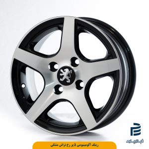 رینگ آلومینیومی 5 پر رخ تراش مشکی